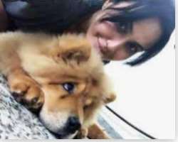 The actress has also adopted a dog.
